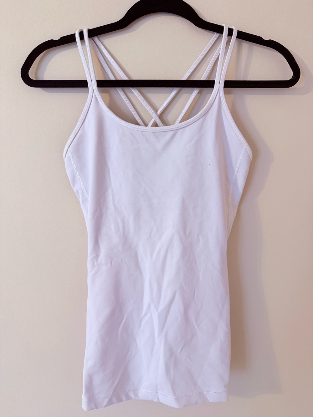 LULULEMON ATHLETICA • White Double-Strap Cross-Back Tank